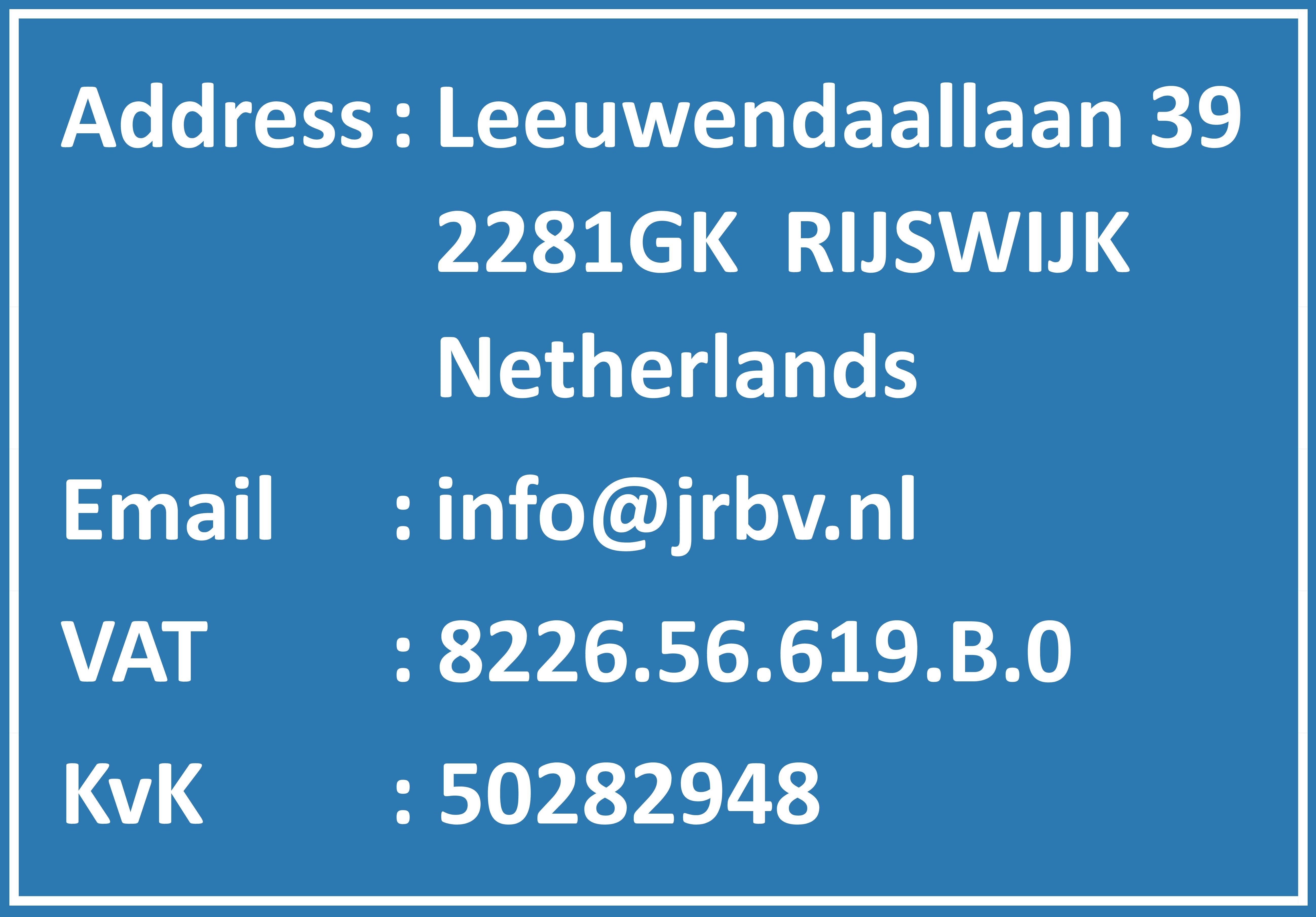 Info for JRBV